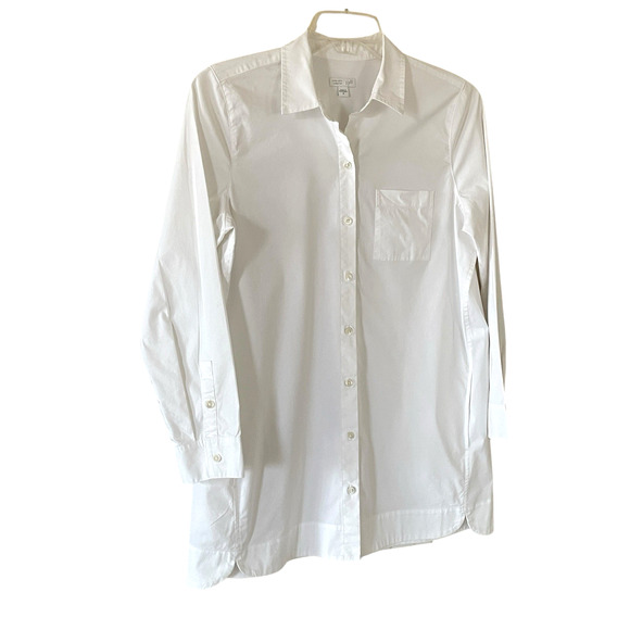 J.JILL White Shirt Collection Size Medium Long Sleeve Button-Up Classic Top - Picture 8 of 8
